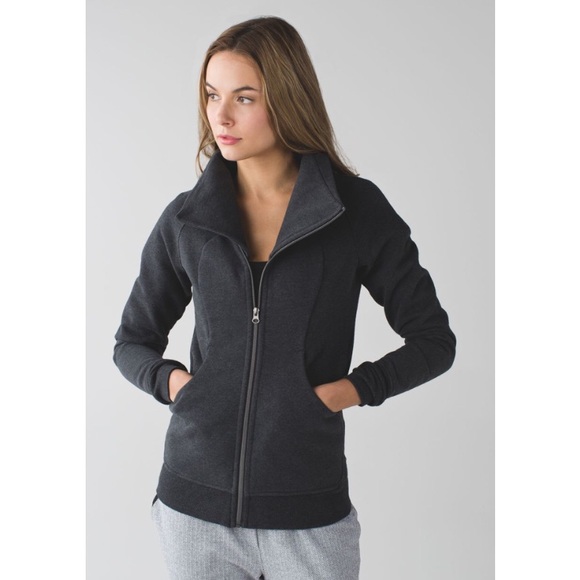 Lululemon Cozy Cuddle Up Jacket Heathered Black / Black - Picture 6 of 14